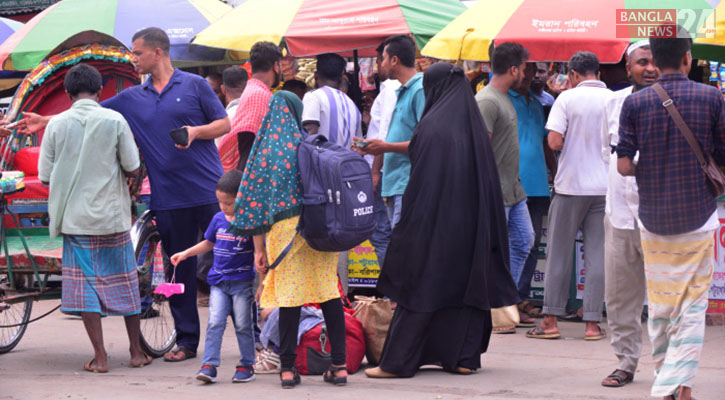 ঈদের আগে শেষ কর্মদিবস, বাড়ি ফেরার ধুম